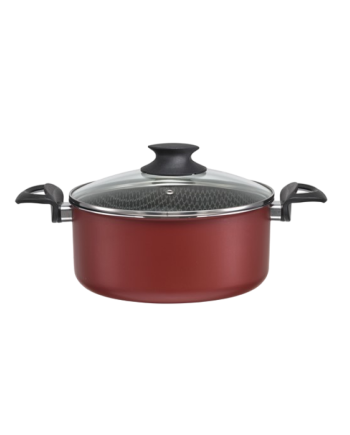 CAÇAROLA - ROUGE TAMPA DE VIDRO CAÇAROLA - ROUGE TAMPA DE VIDRO