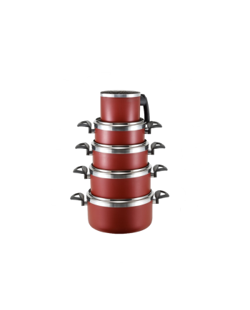 CJ. CAÇAROLAS 16 A 22 E FERVEDOR 14 - ROUGE PLUS TAMPA DE VIDRO CJ. CAÇAROLAS 16 A 22 E FERVEDOR 14 - ROUGE PLUS TAMPA DE VIDRO