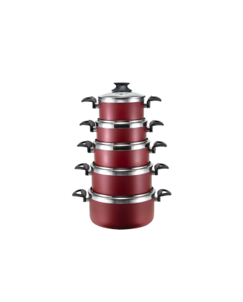 CJ. CAÇAROLAS 05 PÇS - ROUGE PLUS TAMPA DE VIDRO CJ. CAÇAROLAS 05 PÇS - ROUGE PLUS TAMPA DE VIDRO