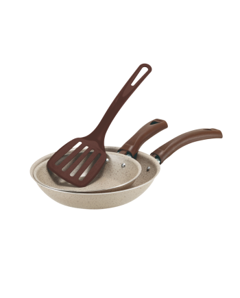 CJ. FRIGIDEIRAS FRANCESAS 16 E 20 C/ ESPÁTULA - CREMA CJ. FRIGIDEIRAS FRANCESAS 16 E 20 C/ ESPÁTULA - CREMA